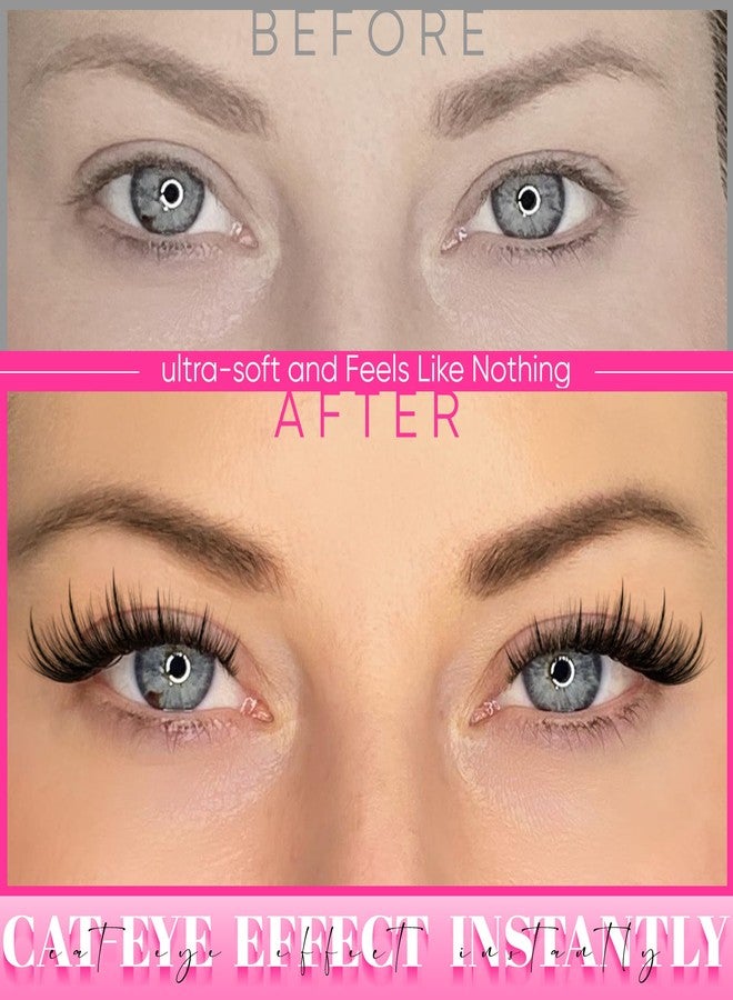 Newcally Cat Eye Lash Clusters Manga Eyelash Clusters Wispy individuals Fox Eye Lash Extension CD-Curly Cluster Eyelash Extensions Spiky Lash Cluster by Newcally - Image 5